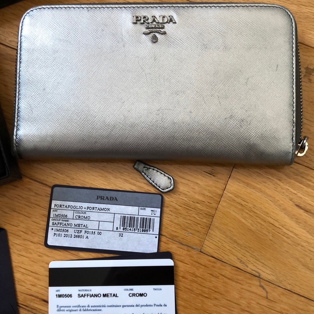 Prada Silver Continental Wallet - image 6